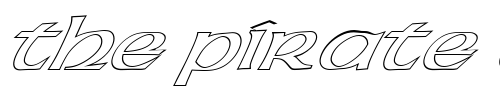 Font : FZ-BASIC-43-HOLLOW-ITALIC Custom Text : The Pirate Way Test your own text here Click to download or to view this font on a tshirt that can be custom printed in Bali