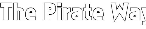 Font : FZ-BASIC-5-HOLLOW Custom Text : The Pirate Way Test your own text here Click to download or to view this font on a tshirt that can be custom printed in Bali