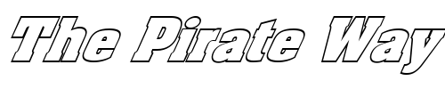 Font : FZ-BASIC-52-HOLLOW-ITALIC Custom Text : The Pirate Way Test your own text here Click to download or to view this font on a tshirt that can be custom printed in Bali