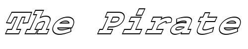Font : FZ-BASIC-54-HOLLOW-ITALIC Custom Text : The Pirate Way Test your own text here Click to download or to view this font on a tshirt that can be custom printed in Bali