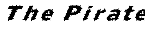 Font : FZ-BASIC-55-SPIKED-ITALIC Custom Text : The Pirate Way Test your own text here Click to download or to view this font on a tshirt that can be custom printed in Bali