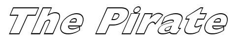 Font : FZ-BASIC-57-HOLLOW-ITALIC Custom Text : The Pirate Way Test your own text here Click to download or to view this font on a tshirt that can be custom printed in Bali