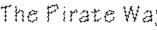 Font : FZ-HAND-1-SPIKED Custom Text : The Pirate Way Test your own text here Click to download or to view this font on a tshirt that can be custom printed in Bali