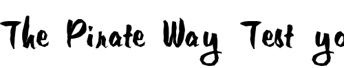 Font : FZ-HAND-10-MANGLED Custom Text : The Pirate Way Test your own text here Click to download or to view this font on a tshirt that can be custom printed in Bali
