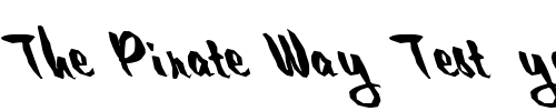 Font : FZ-HAND-10-MANGLED-LEFTY Custom Text : The Pirate Way Test your own text here Click to download or to view this font on a tshirt that can be custom printed in Bali