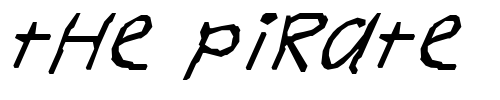 Font : FZ-HAND-11-ITALIC Custom Text : The Pirate Way Test your own text here Click to download or to view this font on a tshirt that can be custom printed in Bali