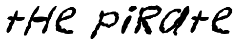 Font : FZ-HAND-11-MANGLED-ITALIC Custom Text : The Pirate Way Test your own text here Click to download or to view this font on a tshirt that can be custom printed in Bali