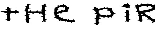 Font : FZ-HAND-11-SPIKED-EX Custom Text : The Pirate Way Test your own text here Click to download or to view this font on a tshirt that can be custom printed in Bali