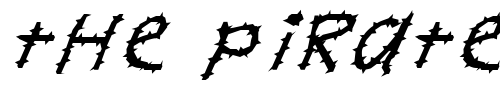 Font : FZ-HAND-11-SPIKED-ITALIC Custom Text : The Pirate Way Test your own text here Click to download or to view this font on a tshirt that can be custom printed in Bali