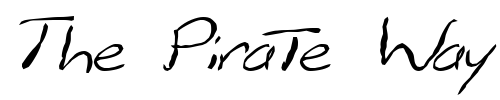 Font : FZ-HAND-12-MANGLED-ITALIC Custom Text : The Pirate Way Test your own text here Click to download or to view this font on a tshirt that can be custom printed in Bali