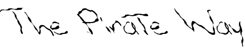 Font : FZ-HAND-12-WAVEY-LEFTY Custom Text : The Pirate Way Test your own text here Click to download or to view this font on a tshirt that can be custom printed in Bali