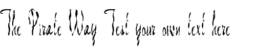 Font : FZ-HAND-13-WAVEY Custom Text : The Pirate Way Test your own text here Click to download or to view this font on a tshirt that can be custom printed in Bali