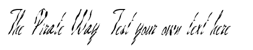 Font : FZ-HAND-13-WAVEY-ITALIC Custom Text : The Pirate Way Test your own text here Click to download or to view this font on a tshirt that can be custom printed in Bali