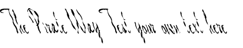 Font : FZ-HAND-13-WAVEY-LEFTY Custom Text : The Pirate Way Test your own text here Click to download or to view this font on a tshirt that can be custom printed in Bali