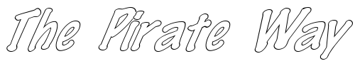 Font : FZ-HAND-14-HOLLOW-ITALIC Custom Text : The Pirate Way Test your own text here Click to download or to view this font on a tshirt that can be custom printed in Bali