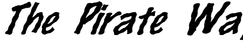 Font : FZ-HAND-14-WAVEY-ITALIC Custom Text : The Pirate Way Test your own text here Click to download or to view this font on a tshirt that can be custom printed in Bali