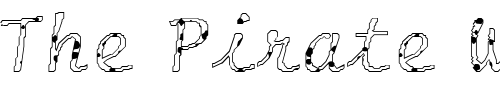 Font : FZ-HAND-20-SPOTTED Custom Text : The Pirate Way Test your own text here Click to download or to view this font on a tshirt that can be custom printed in Bali