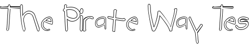 Font : FZ-HAND-22-HOLLOW Custom Text : The Pirate Way Test your own text here Click to download or to view this font on a tshirt that can be custom printed in Bali