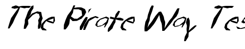 Font : FZ-HAND-22-MANGLED-ITALIC Custom Text : The Pirate Way Test your own text here Click to download or to view this font on a tshirt that can be custom printed in Bali