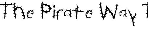 Font : FZ-HAND-22-SPIKED Custom Text : The Pirate Way Test your own text here Click to download or to view this font on a tshirt that can be custom printed in Bali