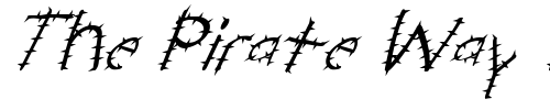 Font : FZ-HAND-22-SPIKED-ITALIC Custom Text : The Pirate Way Test your own text here Click to download or to view this font on a tshirt that can be custom printed in Bali