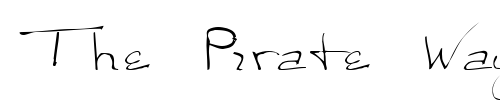 Font : FZ-HAND-24-ITALIC Custom Text : The Pirate Way Test your own text here Click to download or to view this font on a tshirt that can be custom printed in Bali