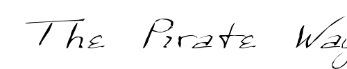 Font : FZ-HAND-24-MANGLED-ITALIC Custom Text : The Pirate Way Test your own text here Click to download or to view this font on a tshirt that can be custom printed in Bali