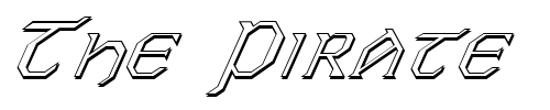 Font : FZ-JAZZY-31-3D-ITALIC Custom Text : The Pirate Way Test your own text here Click to download or to view this font on a tshirt that can be custom printed in Bali