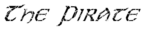 Font : FZ-JAZZY-31-CRACKED-ITALIC Custom Text : The Pirate Way Test your own text here Click to download or to view this font on a tshirt that can be custom printed in Bali