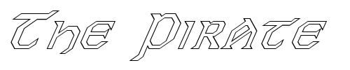 Font : FZ-JAZZY-31-HOLLOW-ITALIC Custom Text : The Pirate Way Test your own text here Click to download or to view this font on a tshirt that can be custom printed in Bali