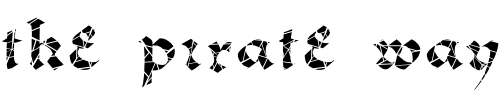 Font : FZ-JAZZY-33-CRACKED Custom Text : The Pirate Way Test your own text here Click to download or to view this font on a tshirt that can be custom printed in Bali