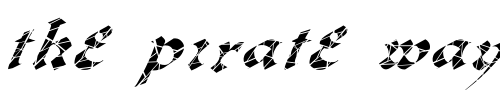 Font : FZ-JAZZY-33-CRACKED-ITALIC Custom Text : The Pirate Way Test your own text here Click to download or to view this font on a tshirt that can be custom printed in Bali