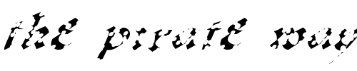 Font : FZ-JAZZY-33-HOLEY-ITALIC Custom Text : The Pirate Way Test your own text here Click to download or to view this font on a tshirt that can be custom printed in Bali