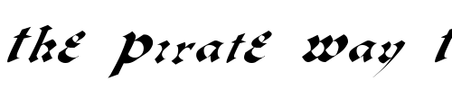 Font : FZ-JAZZY-33-ITALIC Custom Text : The Pirate Way Test your own text here Click to download or to view this font on a tshirt that can be custom printed in Bali