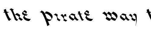 Font : FZ-JAZZY-33-LEFTY Custom Text : The Pirate Way Test your own text here Click to download or to view this font on a tshirt that can be custom printed in Bali