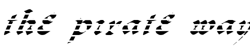 Font : FZ-JAZZY-33-STRIPED-ITALIC Custom Text : The Pirate Way Test your own text here Click to download or to view this font on a tshirt that can be custom printed in Bali