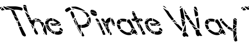Font : FZ-JAZZY-34-CRACKED-LEFTY Custom Text : The Pirate Way Test your own text here Click to download or to view this font on a tshirt that can be custom printed in Bali