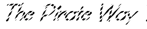 Font : FZ-JAZZY-34-STRIPED-ITALIC Custom Text : The Pirate Way Test your own text here Click to download or to view this font on a tshirt that can be custom printed in Bali
