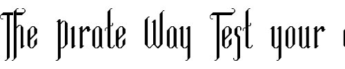 Font : FZ-JAZZY-35 Custom Text : The Pirate Way Test your own text here Click to download or to view this font on a tshirt that can be custom printed in Bali