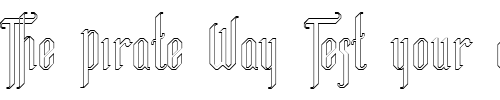 Font : FZ-JAZZY-35-HOLLOW Custom Text : The Pirate Way Test your own text here Click to download or to view this font on a tshirt that can be custom printed in Bali