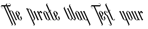 Font : FZ-JAZZY-35-LEFTY Custom Text : The Pirate Way Test your own text here Click to download or to view this font on a tshirt that can be custom printed in Bali