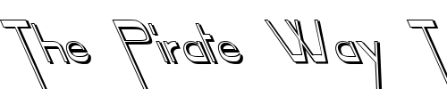 Font : FZ-JAZZY-45-3D-LEFTY Custom Text : The Pirate Way Test your own text here Click to download or to view this font on a tshirt that can be custom printed in Bali