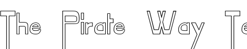 Font : FZ-JAZZY-45-HOLLOW Custom Text : The Pirate Way Test your own text here Click to download or to view this font on a tshirt that can be custom printed in Bali