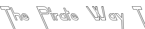 Font : FZ-JAZZY-45-HOLLOW-LEFTY Custom Text : The Pirate Way Test your own text here Click to download or to view this font on a tshirt that can be custom printed in Bali