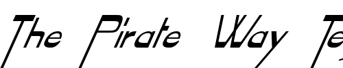 Font : FZ-JAZZY-45-ITALIC Custom Text : The Pirate Way Test your own text here Click to download or to view this font on a tshirt that can be custom printed in Bali