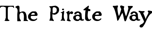 Font : FZ-JAZZY-48 Custom Text : The Pirate Way Test your own text here Click to download or to view this font on a tshirt that can be custom printed in Bali