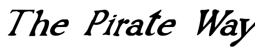 Font : FZ-JAZZY-48-ITALIC Custom Text : The Pirate Way Test your own text here Click to download or to view this font on a tshirt that can be custom printed in Bali