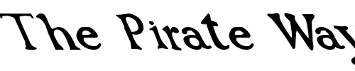 Font : FZ-JAZZY-48-LEFTY Custom Text : The Pirate Way Test your own text here Click to download or to view this font on a tshirt that can be custom printed in Bali