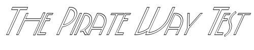 Font : FZ-JAZZY-5-HOLLOW-ITALIC Custom Text : The Pirate Way Test your own text here Click to download or to view this font on a tshirt that can be custom printed in Bali