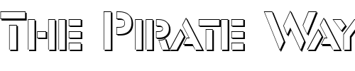 Font : FZ-JAZZY-54-3D Custom Text : The Pirate Way Test your own text here Click to download or to view this font on a tshirt that can be custom printed in Bali